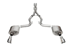 Xtreme, Sport (Non Active) 3.0 in Cat-Back 4.5" Slash Tips (2024 Mustang 5.0)