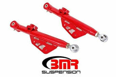 BMR 99-04 Mustang DOM On-Car Adjustable Lower Control Arms - Red (Poly/rod End)
